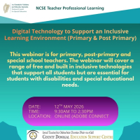 NCSE - Digital Technology to Support an Inclusive Learning Environment (Primary & Post Primary)